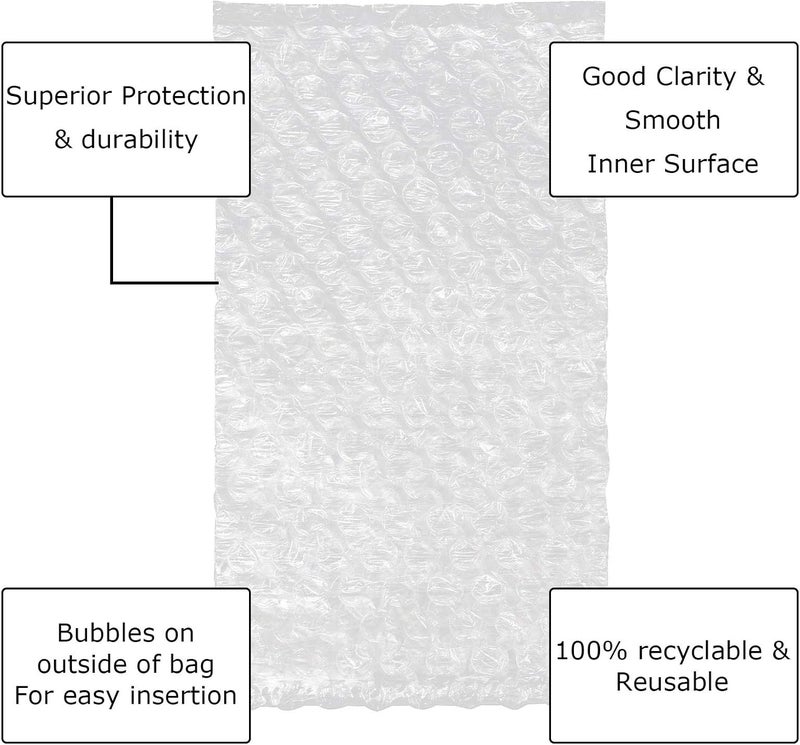 MIVIDE 200 Pack 4x8 Inch Bubble Cushion Wrap Bags for Shipping Packing Small Clear Bubble Out Pouches Double Walled Bubble Cushioning Bags for Moving Storage - Image 4